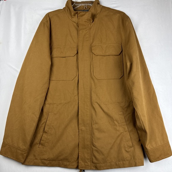 George Other - George Mens Brown Field Jacket Zip Front Casual Utility Coat Size M 38-40